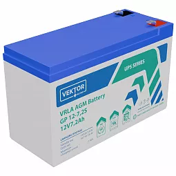 Купить Аккумуляторная батарея VEKTOR ENERGY GP 12-7.2S 12В 7.8Ач AGM F2 для ИБП в Москве